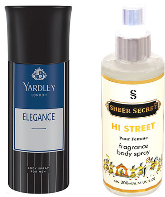 

YARDLEY ELEGANCE 150 ML with SHEER SECRET HI STREET WOMEN 200 ML(Set of 2)