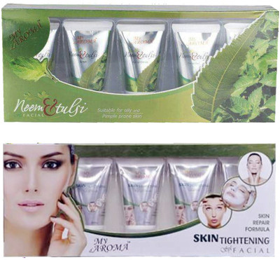 

My Aroma Neem & Tulsi Skin Tightening Tube Facial Kit 480 g(Set of 2)
