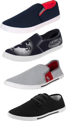 

Shoefly COMBO(F)-487+690+384+349 Loafers For Men(Multicolor