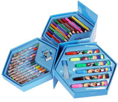 

M-Alive Colors Box Color Pencil ,Crayons , Water Color, Sketch Pens Set Of 46 Pieces and Craft Accessories.