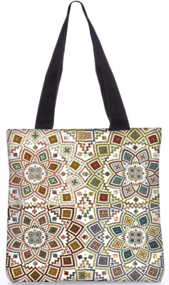 

Snoogg Indian Pattern Poly Canvas Fashion Handbag Shopping Shoulder Lunch Tote Bag For Women 21264 Shoulder Bag(Multicolor, 5 L)