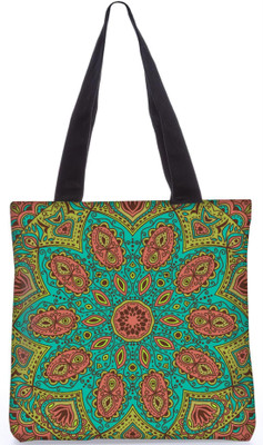 

Snoogg Indian Pattern Poly Canvas Fashion Handbag Shopping Shoulder Lunch Tote Bag For Women 23181 Shoulder Bag(Multicolor, 5 L)