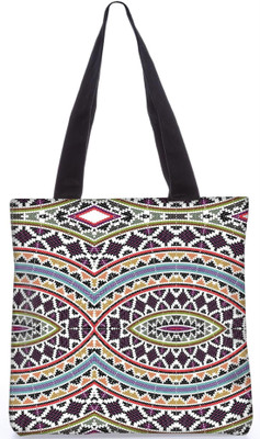 

Snoogg Indian Pattern Poly Canvas Fashion Handbag Shopping Shoulder Lunch Tote Bag For Women 21282 Shoulder Bag(Multicolor, 5 L)