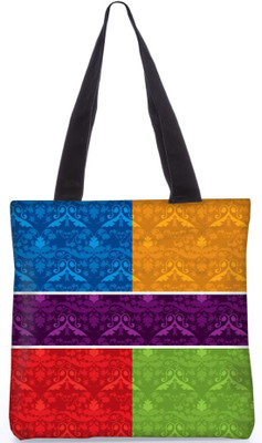 

Snoogg Indian Pattern Poly Canvas Fashion Handbag Shopping Shoulder Lunch Tote Bag For Women 21414 Shoulder Bag(Multicolor, 5 L)