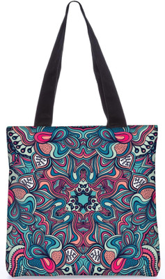 

Snoogg Indian Pattern Poly Canvas Fashion Handbag Shopping Shoulder Lunch Tote Bag For Women 23164 Shoulder Bag(Multicolor, 5 L)