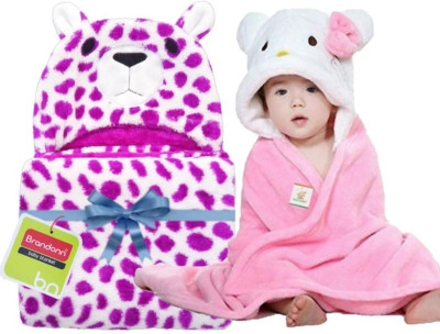 

BRANDONN Animal  Hooded Baby Blanket(Fur, Purple, Pink, Pink;purple