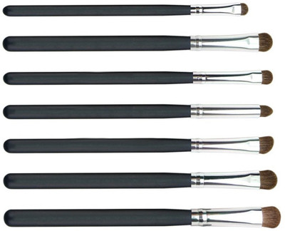 

SHAFIRE Black & Silver Goat Hair Eyeshadow Brushes Eye Blending Brush Makeup(Pack of 7)