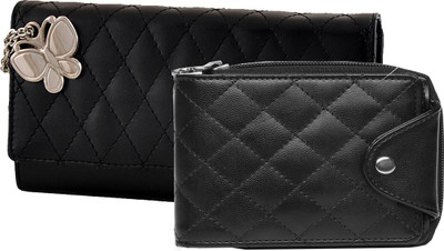 

Butterflies Casual Black Clutch