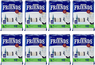 

Friends PREMIUM UNDERPADS ( SHEETS FOR LAYING ON BED ) SIZE 60 X 90 CM, SET OF 8 - L(80 Pieces)