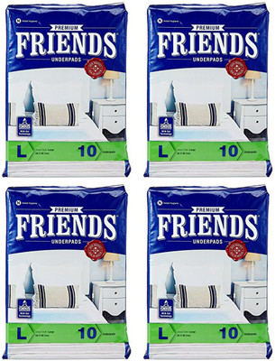 

Friends PREMIUM UNDERPADS ( SHEETS FOR LAYING ON BED ) SIZE 60 X 90 CM, SET OF 4 PACKS - L(40 Pieces)