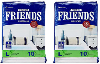 

Friends PREMIUM UNDERPADS ( SHEETS FOR LAYING ON BED ) SIZE 60 X 90 CM, SET OF 2 PACKS - L(20 Pieces)