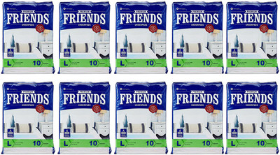 

Friends PREMIUM UNDERPADS ( SHEETS FOR LAYING ON BED ) SIZE 60 X 90 CM , SET OF 10 - L(100 Pieces)
