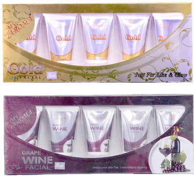 

My Aroma Gold Wine Tube Facial Kit 480 g(Set of 2)