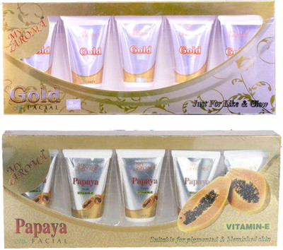 

My Aroma Gold Papaya Tube Facial Kit 480 g(Set of 2)