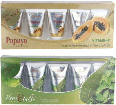 

My Aroma Papaya Neem & Tulsi Tube Facial Kit 480 g(Set of 2)