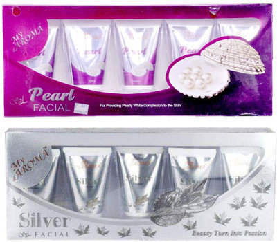 

My Aroma Pearl Silver Tube Facial Kit 480 g(Set of 2)