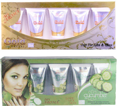 

My Aroma Gold Cucumber Tube Facial Kit 480 g(Set of 2)