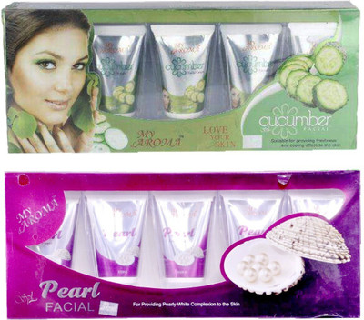 

My Aroma Cucumber Pearl Tube Facial Kit 480 g(Set of 2)