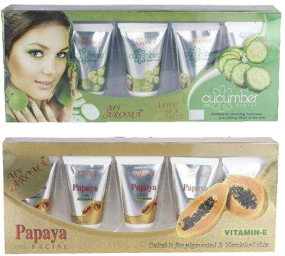 

My Aroma Cucumber Papaya Tube Facial Kit 480 g(Set of 2)