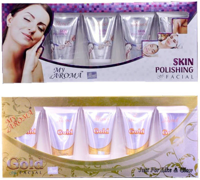

My Aroma Skin Polishing Gold Tube Facial Kit 480 g(Set of 2)
