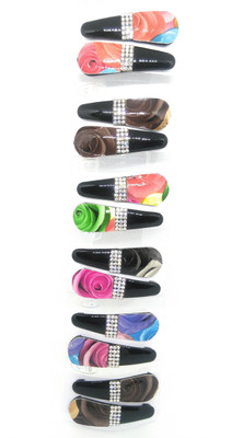 

khubsurat Tic-Tac Hair Clips for Girls & Women, Stone Stud. Set of 6 Pairs Different Colors Tic Tac Clip(Multicolor)