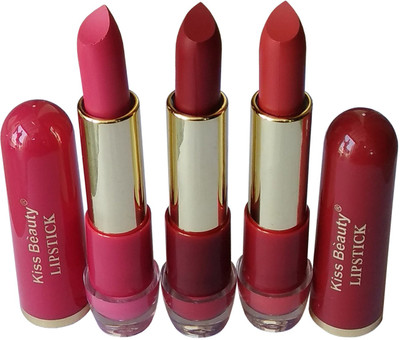 

Kiss Beauty Matte Long Lasting Lipstick Multicolor(Red, 4 g)