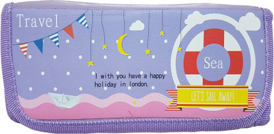 

Mcnt purple travel picture Art Canvas Pencil Box(Set of 1, Purple)
