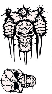 

Savii Arm Hand Wrist Tattoo(Skull Design)