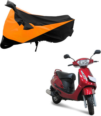 Purpleheart Two Wheeler Cover for Mahindra(Duro DZ, Black, Orange)