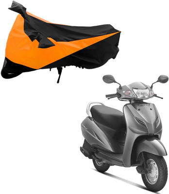 Purpleheart Two Wheeler Cover for Honda(Activa 3G, Black, Orange)