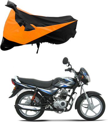 Purpleheart Two Wheeler Cover for Bajaj(CT100, Black, Orange)