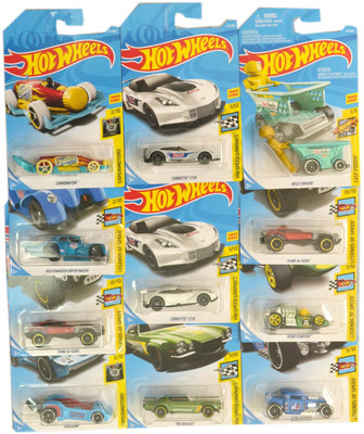

Hot Wheels YELLOW LABELLED CARS:: SET OF 11(Blue)