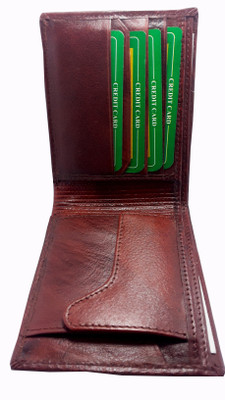 

SHMPA Men Brown Genuine Leather Wallet(4 Card Slots), Shmpa19810802_pure brown