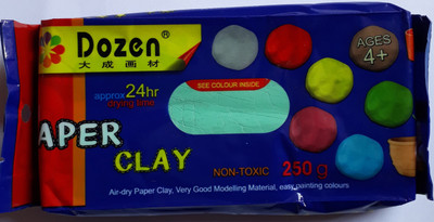 

BestUBuy Dozen Air Dry Paper Clay- sky blue
