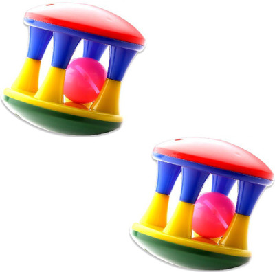 

New Pinch Mini Rattle Roller For Infants (pack of 2) Rattle(Multicolor)