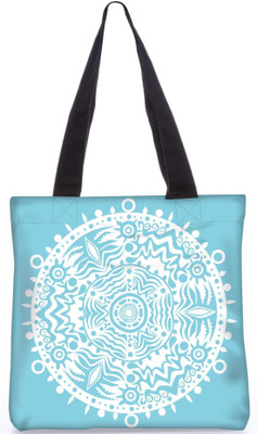 

Snoogg Indian Pattern Poly Canvas Fashion Handbag Shopping Shoulder Lunch Tote Bag For Women 23385 Shoulder Bag(Blue, 5 L)