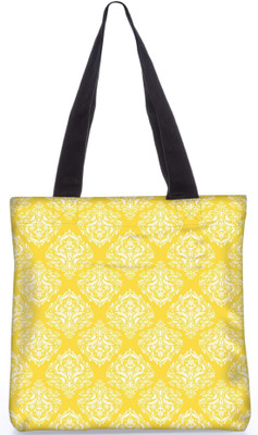 

Snoogg Indian Pattern Poly Canvas Fashion Handbag Shopping Shoulder Lunch Tote Bag For Women 21539 Shoulder Bag(Yellow, 5 L)