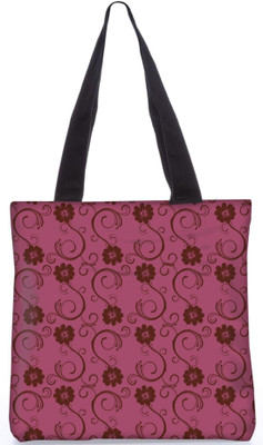 

Snoogg Indian Pattern Poly Canvas Fashion Handbag Shopping Shoulder Lunch Tote Bag For Women 23013 Shoulder Bag(Maroon, 5 L)