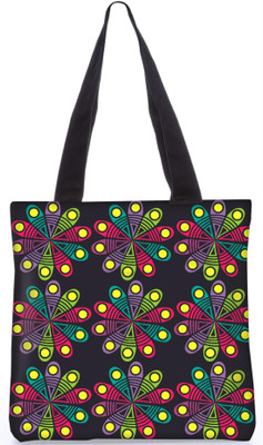 

Snoogg Indian Pattern Poly Canvas Fashion Handbag Shopping Shoulder Lunch Tote Bag For Women 23136 Shoulder Bag(Multicolor, 5 L)