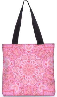 

Snoogg Indian Pattern Poly Canvas Fashion Handbag Shopping Shoulder Lunch Tote Bag For Women 23174 Shoulder Bag(Pink, 5 L)