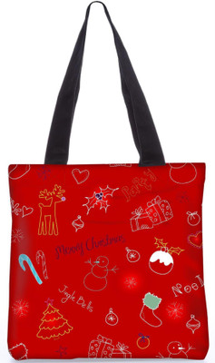 

Snoogg Indian Pattern Poly Canvas Fashion Handbag Shopping Shoulder Lunch Tote Bag For Women 21404 Shoulder Bag(Red, 5 L)