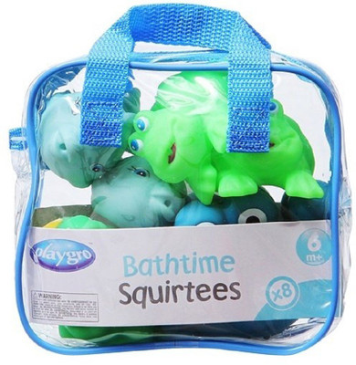 

Playgro Bath Time Squirtees Pack Of 8 Blue & Green Bath Toy(Multicolor)