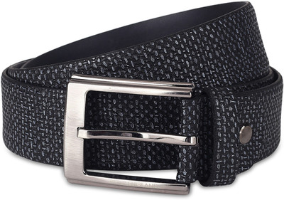 

Peter England Men Black, Blue Genuine Leather Belt, Grey