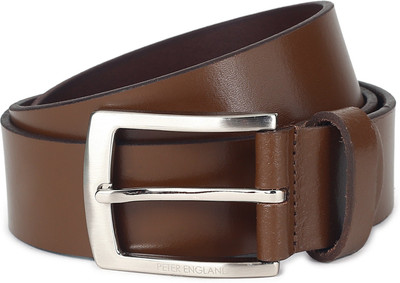 

Peter England Men Tan Genuine Leather Belt