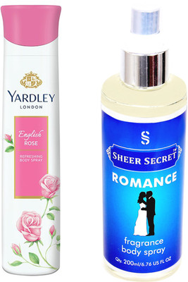 

YARDLEY ENGLISH ROSE 150 ML with SHEER SECRET ROMANCE(Set of 2)