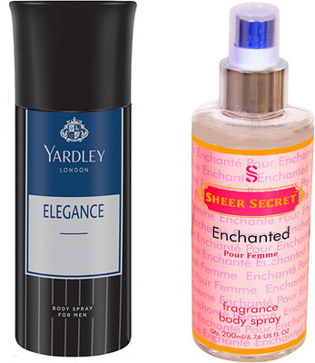 

YARDLEY ELEGANCE 150 ML with SHEER SECRET ENCHANTED WOMEN 200 ML(Set of 2)