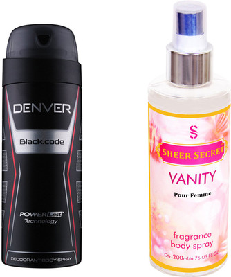 

Denver BLACK CODE with SHEER SECRET VANITY WOMEN WOMEN(Set of 2)