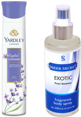

YARDLEY ENGLISH LAVENDER 150 ML with SHEER SECRET EXOTIC MEN 200 ML(Set of 2)