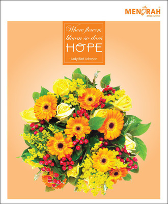 

Menorah Regular Notebook(Folio Softcover - Double Ruled -96Pages (Flowers ), Multicolor, Pack of 5)