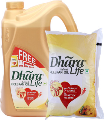 

Dhara Refined Rice Bran Oil 5 L